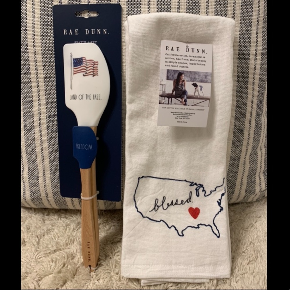 Rae Dunn kitchen towels & spatula